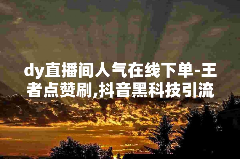 dy直播间人气在线下单-王者点赞刷,抖音黑科技引流软件，助你快速提升直播间热度。