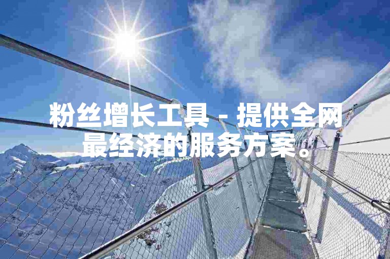 粉丝增长工具 - 提供全网最经济的服务方案。