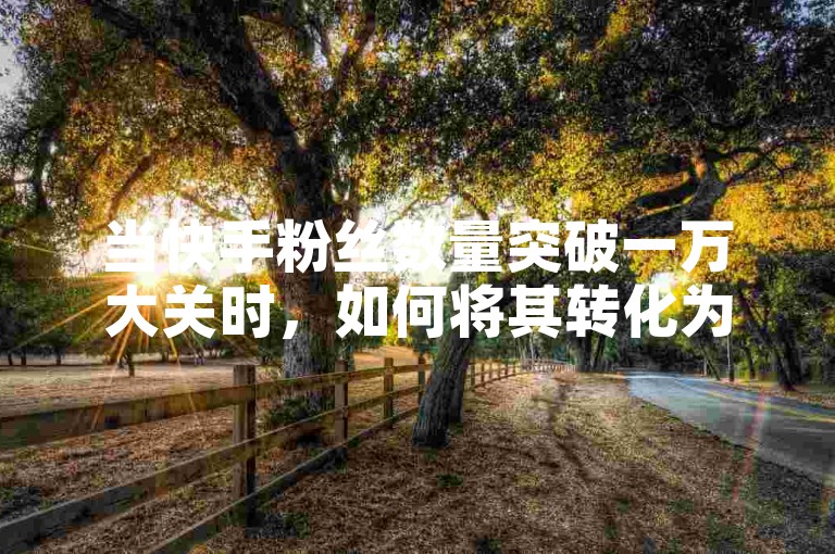 当快手粉丝数量突破一万大关时，如何将其转化为盈利的秘诀将在2025年成为必修课！