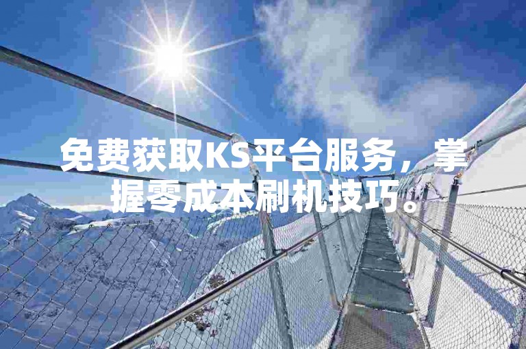 免费获取KS平台服务，掌握零成本刷机技巧。