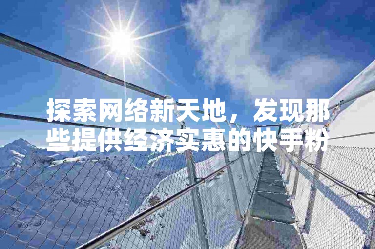 探索网络新天地，发现那些提供经济实惠的快手粉丝增长服务的平台。