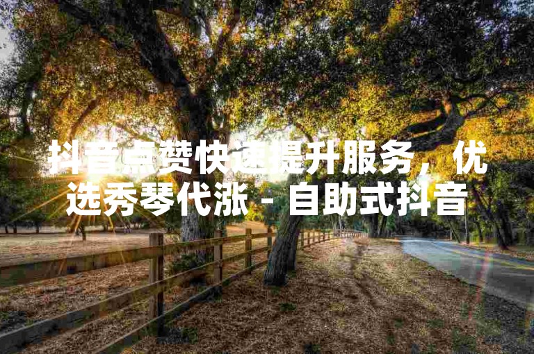 抖音点赞快速提升服务，优选秀琴代涨 - 自助式抖音赞下单网站。