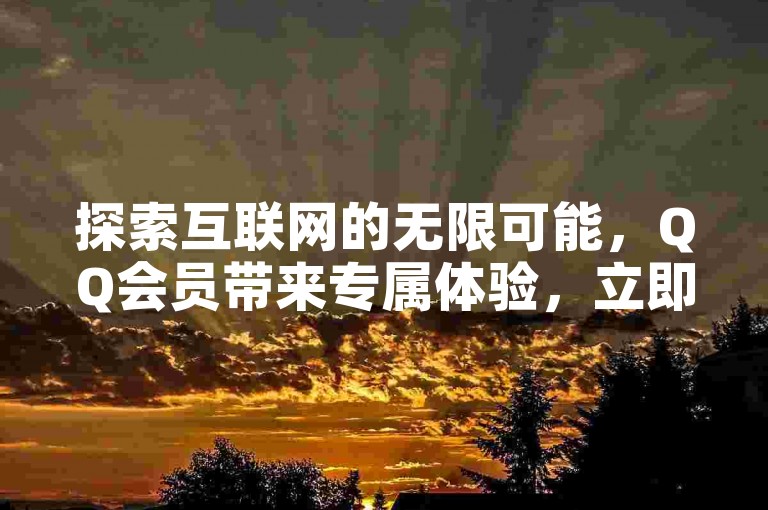 探索互联网的无限可能，QQ会员带来专属体验，立即在线选购，尊享VIP特权服务。