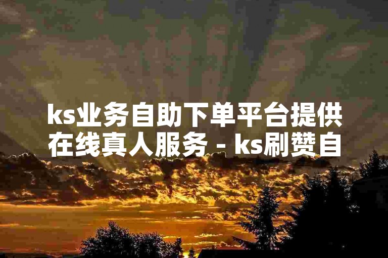 ks业务自助下单平台提供在线真人服务 - ks刷赞自助下单平