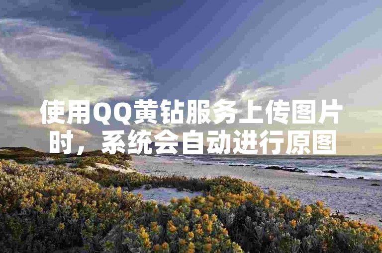 使用QQ黄钻服务上传图片时，系统会自动进行原图校验以确保图片质量。