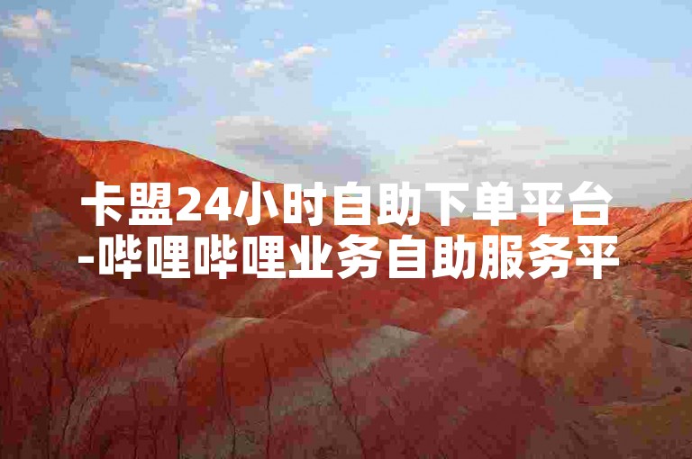 卡盟24小时自助下单平台-哔哩哔哩业务自助服务平台