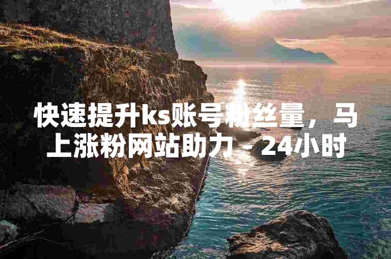 快速提升ks账号粉丝量，马上涨粉网站助力 - 24小时专业王者防沉迷解限服务平台。