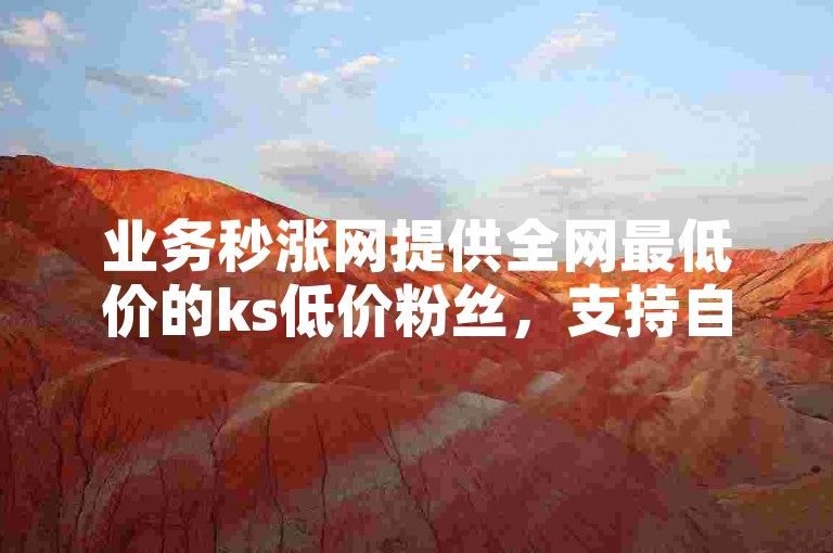 业务秒涨网提供全网最低价的ks低价粉丝，支持自助下单。