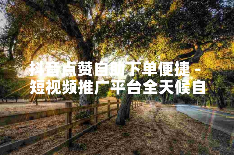 抖音点赞自助下单便捷 - 短视频推广平台全天候自助服务优惠活动