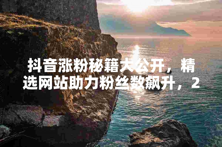 抖音涨粉秘籍大公开，精选网站助力粉丝数飙升，2025年必备攻略！