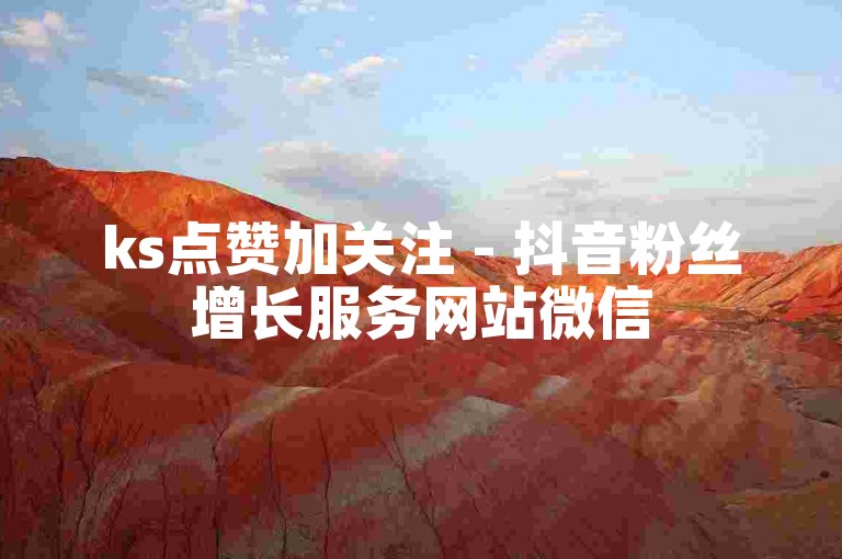 ks点赞加关注 - 抖音粉丝增长服务网站微信