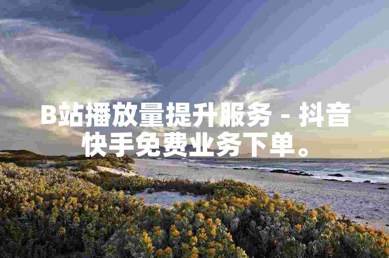 B站播放量提升服务 - 抖音快手免费业务下单。