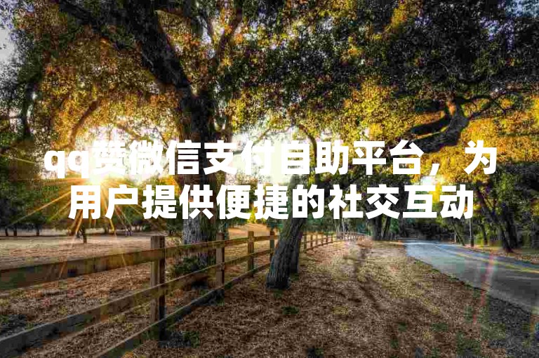 qq赞微信支付自助平台，为用户提供便捷的社交互动与支付体验。