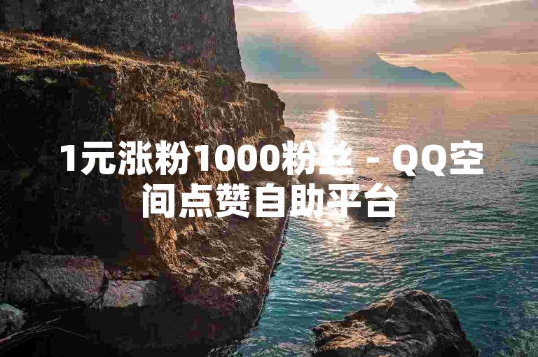1元涨粉1000粉丝 - QQ空间点赞自助平台