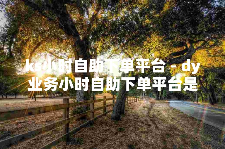 ks小时自助下单平台 - dy业务小时自助下单平台是一个便捷的在线服务平台。
