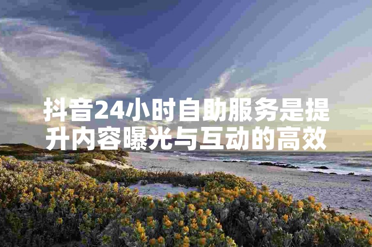 抖音24小时自助服务是提升内容曝光与互动的高效途径。