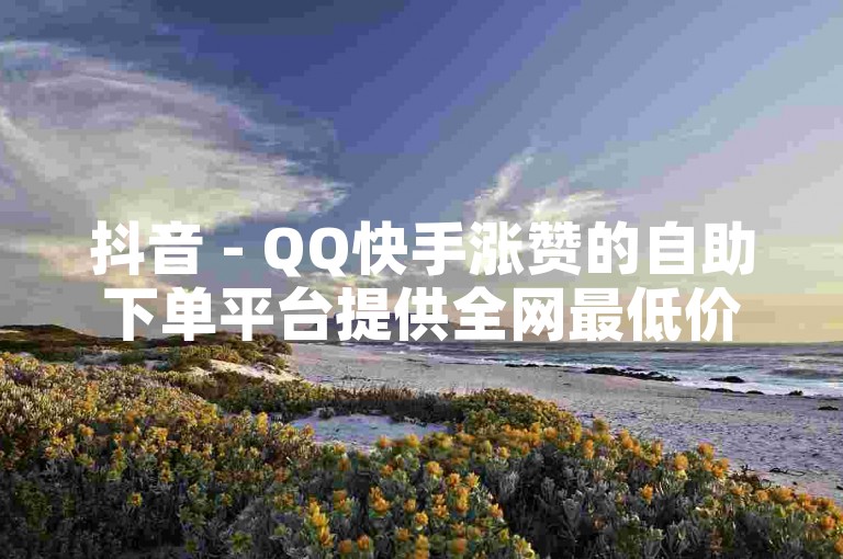 抖音 - QQ快手涨赞的自助下单平台提供全网最低价服务。