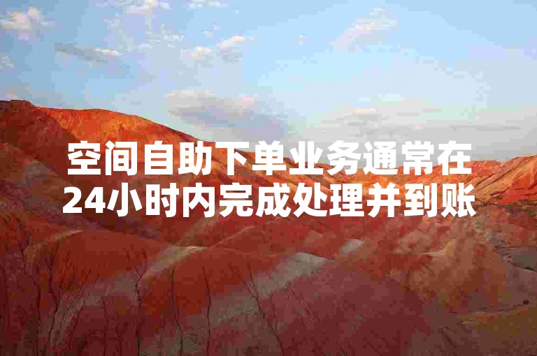 空间自助下单业务通常在24小时内完成处理并到账。
