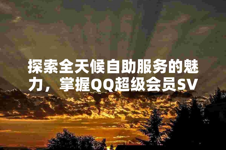 探索全天候自助服务的魅力，掌握QQ超级会员SVIP激活技巧，发现PDD业务下单的便捷通道，寻找抖音点赞网址的秘密所在。