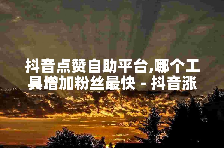 抖音点赞自助平台,哪个工具增加粉丝最快 - 抖音涨粉服务网站 - 抖音秒刷业务支付宝支付