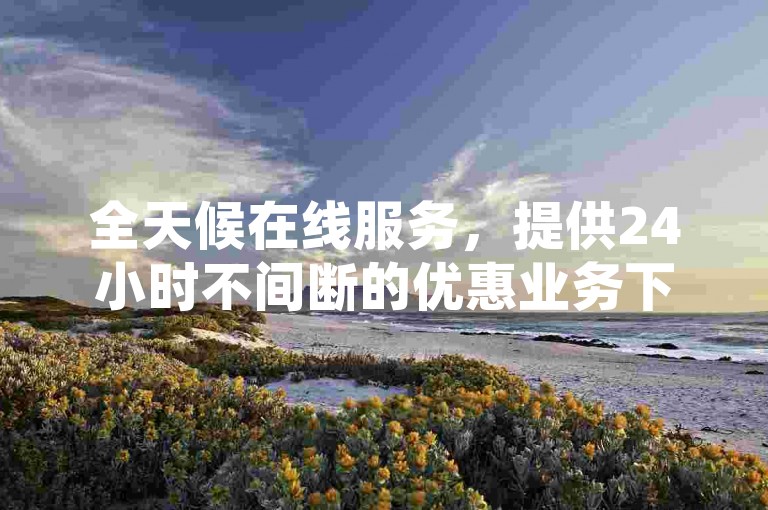 全天候在线服务，提供24小时不间断的优惠业务下单体验，确保您在自助商城中享受极速秒到的交易快感。