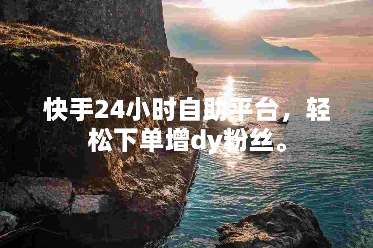 快手24小时自助平台，轻松下单增dy粉丝。