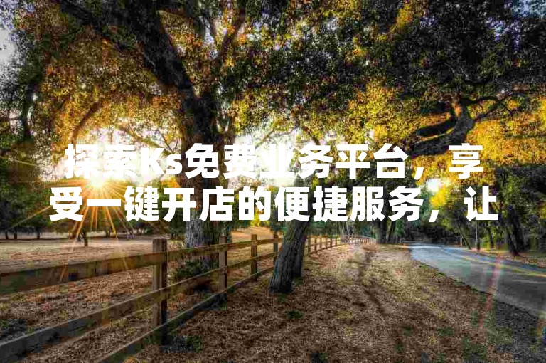 探索Ks免费业务平台，享受一键开店的便捷服务，让您的电商梦想轻松起飞！