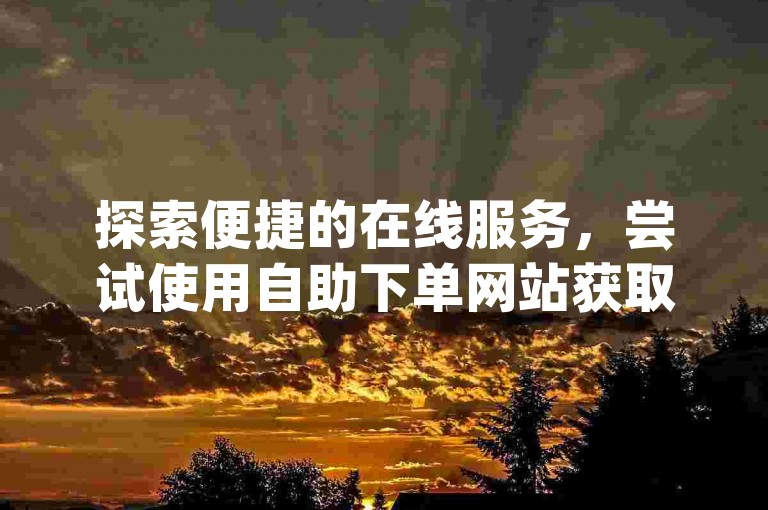 探索便捷的在线服务，尝试使用自助下单网站获取dy免费业务平台的ks浏览量。