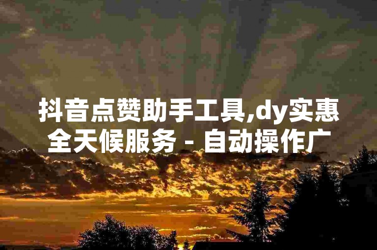 抖音点赞助手工具,dy实惠全天候服务 - 自动操作广场 - 高效增粉曝光策略大公开！