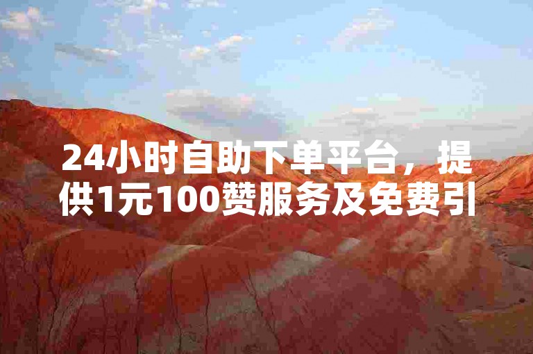 24小时自助下单平台，提供1元100赞服务及免费引流工具。