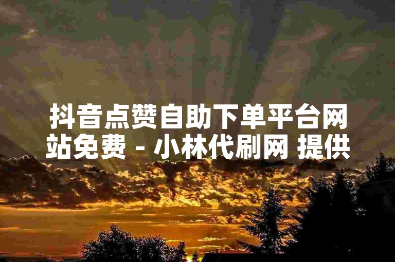 抖音点赞自助下单平台网站免费 - 小林代刷网 提供抖音低价刷业务服务。