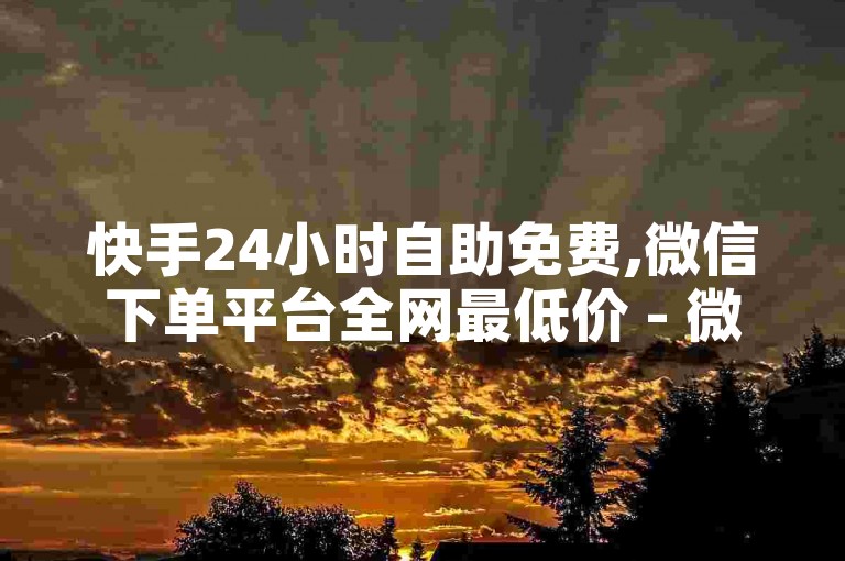 快手24小时自助免费,微信下单平台全网最低价 - 微信朋友圈点赞自助业务 - 网红助手24小时下单平台。