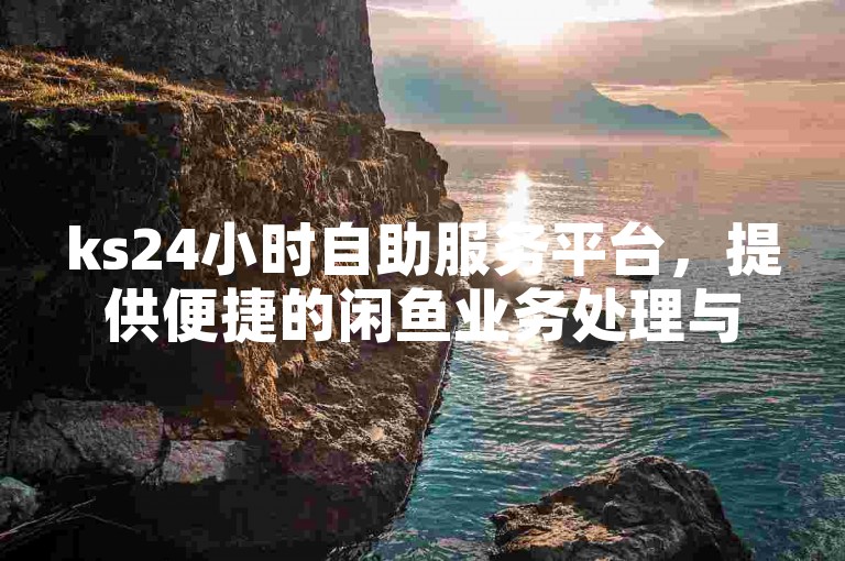 ks24小时自助服务平台，提供便捷的闲鱼业务处理与卡盟视频VIP下单服务。