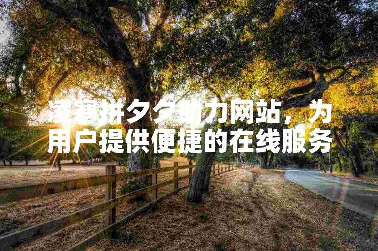 凌寒拼夕夕助力网站，为用户提供便捷的在线服务。