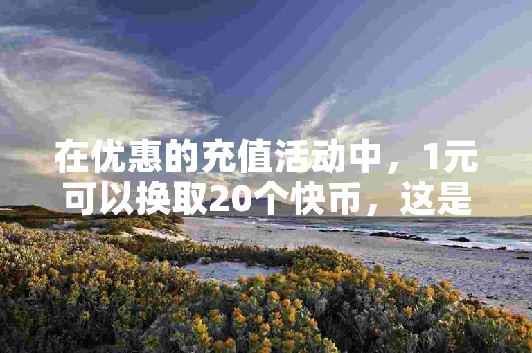 在优惠的充值活动中，1元可以换取20个快币，这是一家提供低价抖音服务的在线平台。