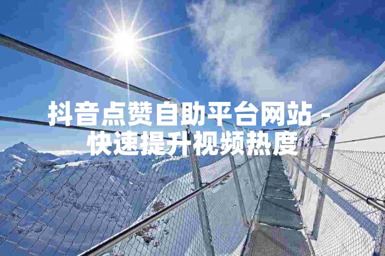 抖音点赞自助平台网站 - 快速提升视频热度