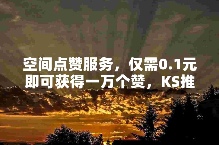空间点赞服务，仅需0.1元即可获得一万个赞，KS推广自助平台提供经济实惠的服务。