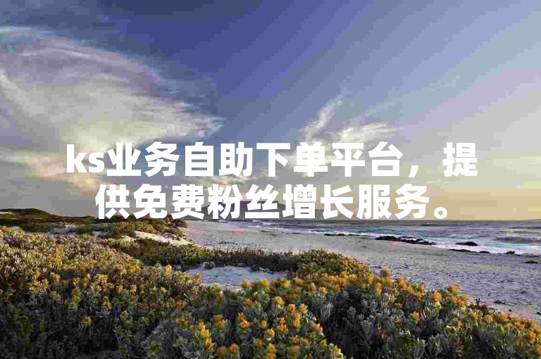 ks业务自助下单平台，提供免费粉丝增长服务。
