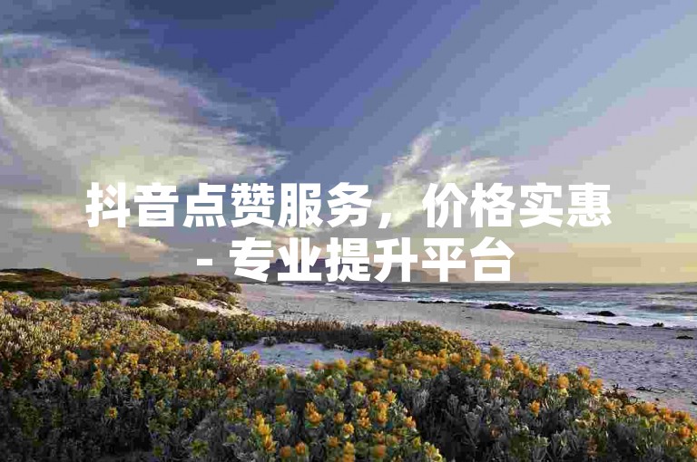 抖音点赞服务，价格实惠 - 专业提升平台