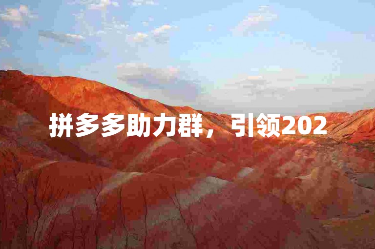拼多多助力群，引领2025年电商社交化新潮流的前瞻分析。