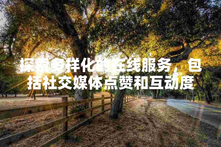 探索多样化的在线服务，包括社交媒体点赞和互动度提升，尽在专业的网络服务平台。