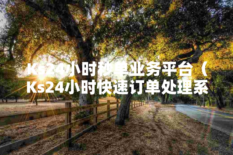 Ks24小时秒单业务平台（Ks24小时快速订单处理系统现已全面启动）