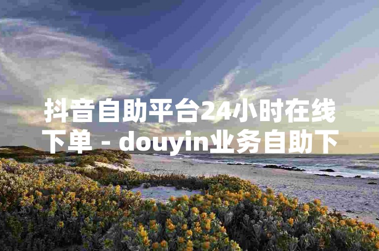 抖音自助平台24小时在线下单 - douyin业务自助下单平台微信