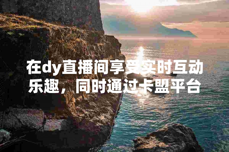 在dy直播间享受实时互动乐趣，同时通过卡盟平台实现全天候自助下单服务。