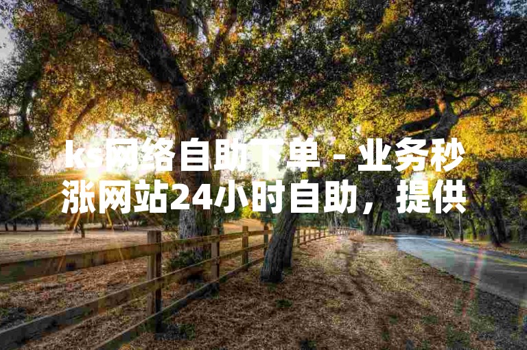 ks网络自助下单 - 业务秒涨网站24小时自助，提供全天候在线服务。