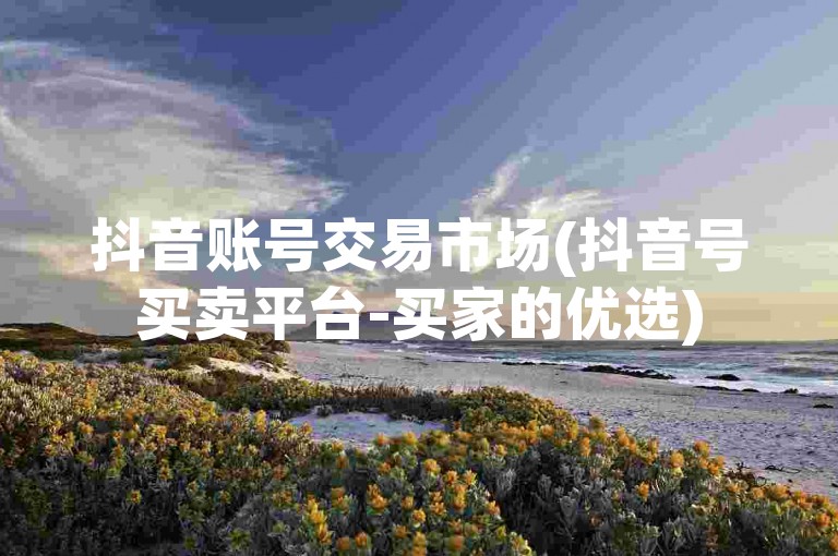 抖音账号交易市场(抖音号买卖平台-买家的优选)