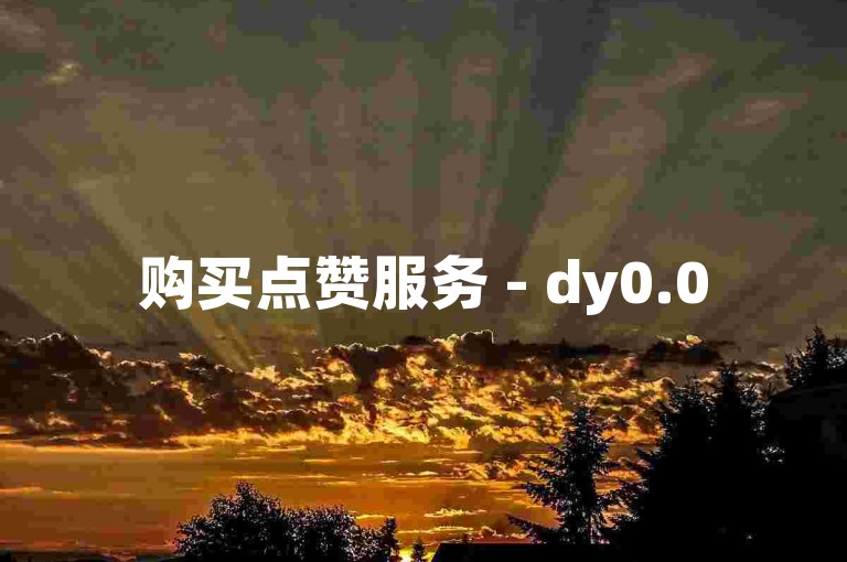 购买点赞服务 - dy0.05仅需一元即可获得一百个赞。