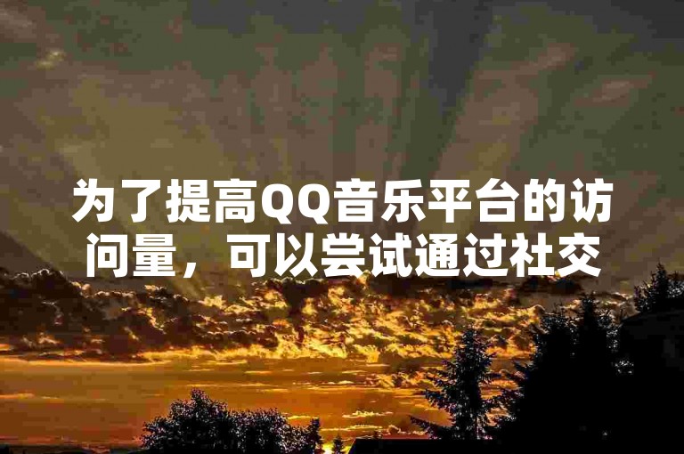 为了提高QQ音乐平台的访问量，可以尝试通过社交媒体宣传、合作推广以及优化搜索引擎排名等策略来吸引更多用户。