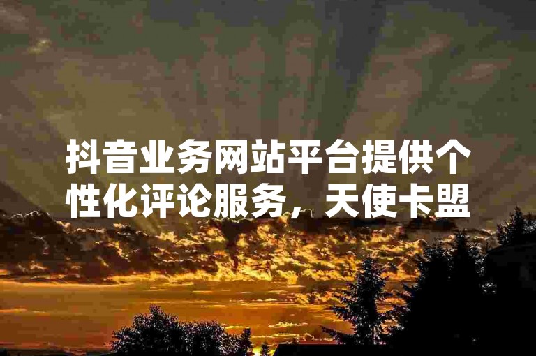 抖音业务网站平台提供个性化评论服务，天使卡盟 - 24小时自助下单 - dy点赞迅速到账且价格实惠。