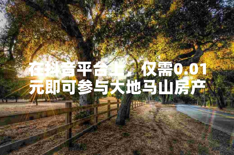 在抖音平台上，仅需0.01元即可参与大地马山房产的粉丝互动活动，享受视频双击播放的乐趣。
